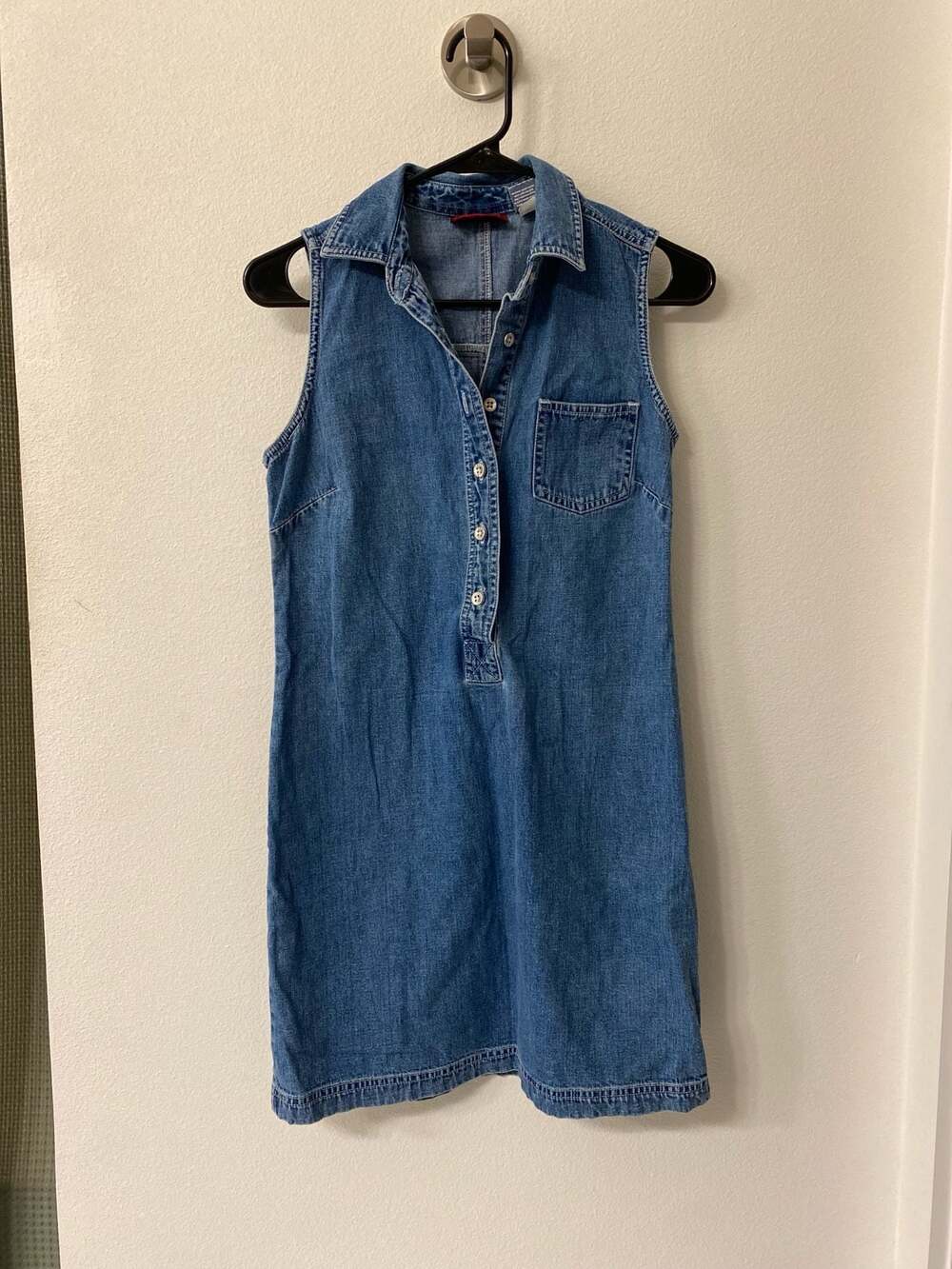 Vintage Old Navy Blue Jeans Sleeveless Denim Mini Dress